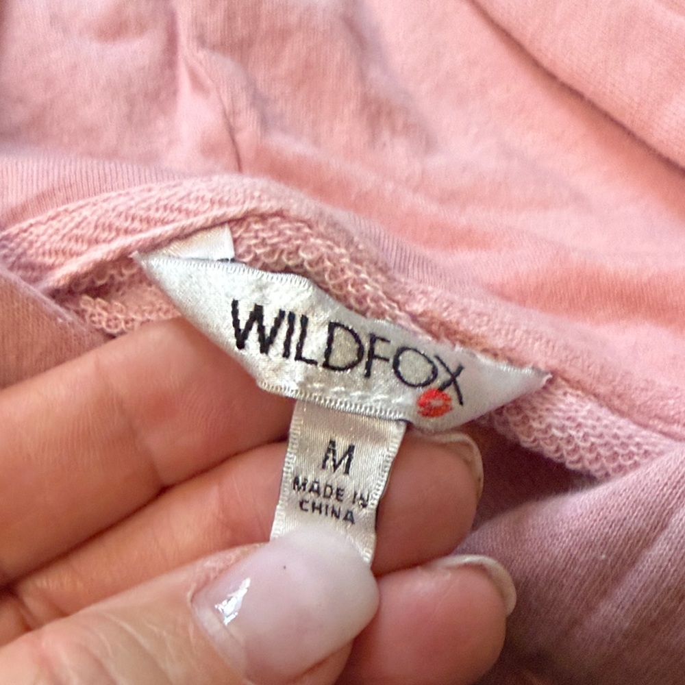 Wildfox size medium cropped, hooded tie-dye sweatshirt